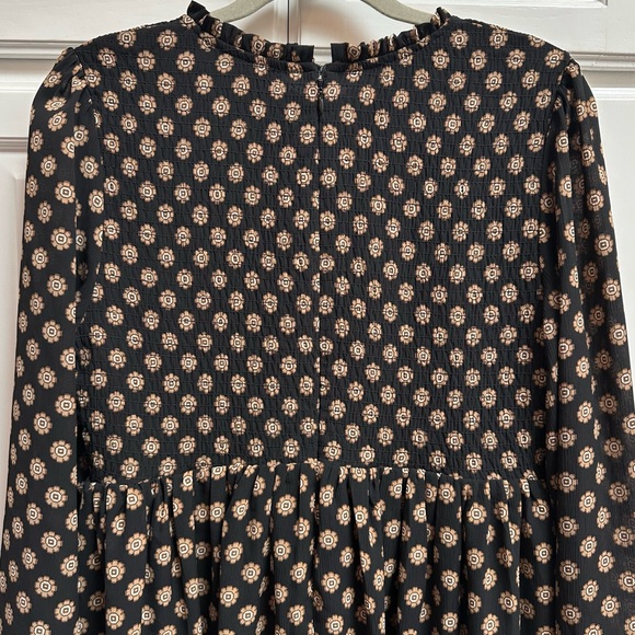 Sanctuary Smocked Long Sleeve Babydoll Dress Medallion Print Size Small - Picture 6 of 13